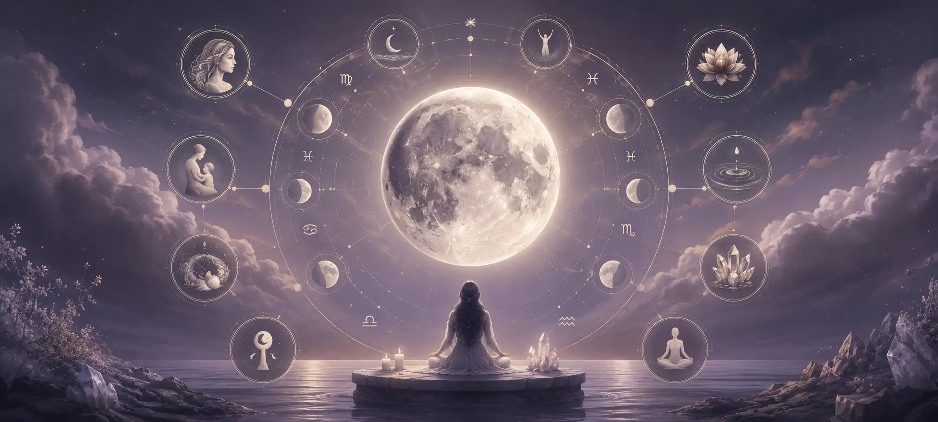 The Moon center of natal chart